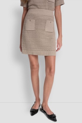 CROCHET STITCH SKIRT WITH FRONT POCKET VIEW 1 | Skirts