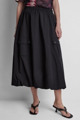 CARGO POCKET BUBBLE MIDI SKIRT VIEW 1 | Skirts