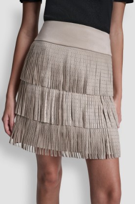 STUDDED FRINGE MINI SKIRT VIEW 1 | Skirts