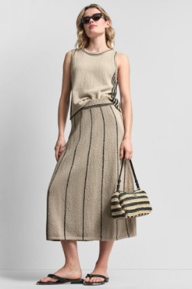 Picture of PULL-ON MAXI SKIRT WITH STRIPE DETAIL