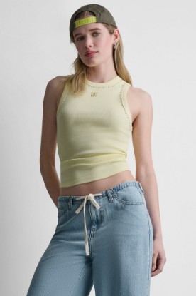 RHINESTONES AND DOME STUDS RIB TANK VIEW 1 | Tees & Tanks