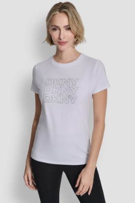 TRIPLE RHINESTONE FOIL LOGO TEE VIEW 1 | Tees & Tanks
