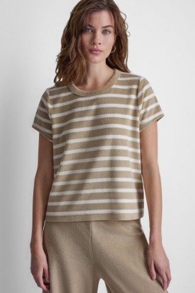 TOWELLING TERRY CREW NECK TEE VIEW 1 | Tees & Tanks