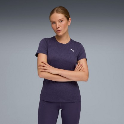 Train All Day Essentials Women's Heather Training Tee, Deep Plum Heather, extralarge