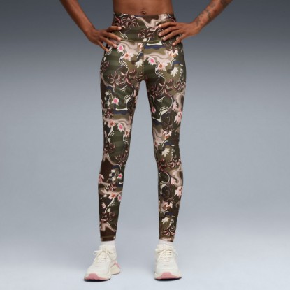 PUMA League Women's High Waisted, 7/8 Training Tight, Loden Green, extralarge
