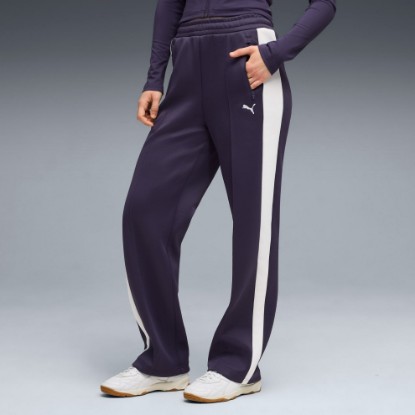 T7 Women's Straight Track Pants, Deep Plum, extralarge