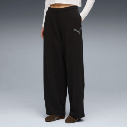 Essentials Graphics Bedazzled Women's Slouchy Pants, PUMA Black, extralarge