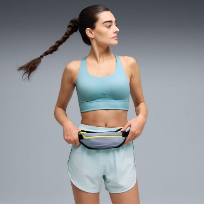 PWRbreathe Run Women's Moisture Wicking, High Impact Sports Bra, Baltic Sea Blue, extralarge