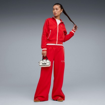 T7 Las Vegas Women's Mid Rise Track Pants, For All Time Red, extralarge