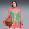 Flau'jae Women's Oversized Long Sleeve Jersey, Pure Pink, extralarge