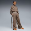 T7 Jacquard NYC Women's Track Pants, Chocolate Brown, extralarge