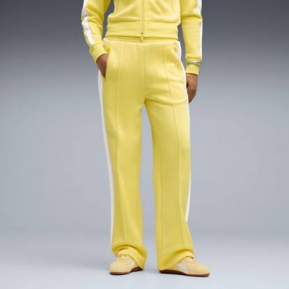 T7 Women's Straight Track Pants, Lemon Meringue, extralarge