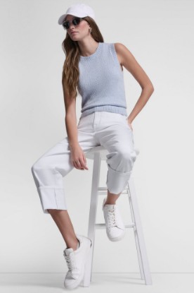 CREW NECK SLEEVELESS SWEATER VIEW 1 | Tees & Tanks
