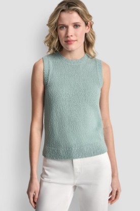 CREW NECK SLEEVELESS SWEATER VIEW 1 | Tees & Tanks
