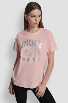 DKNY 1989 LOGO RHINESTUD TEE VIEW 1 | Tees & Tanks
