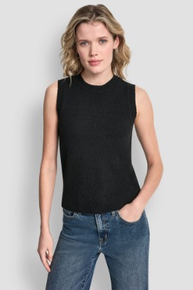 CREW NECK SLEEVELESS SWEATER VIEW 1 | Tees & Tanks