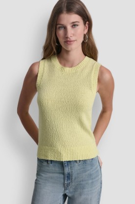 CREW NECK SLEEVELESS SWEATER VIEW 1 | Tees & Tanks