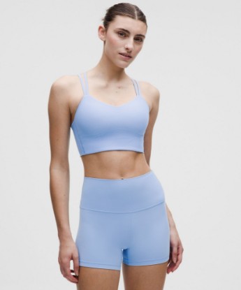 Sinatra Blue Like a Cloud Longline Bra Light Support, B/C Cup Dot