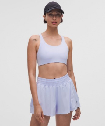 Serene Blue Nulux Strappy-Back Sports Bra Medium Support, B/C Cup