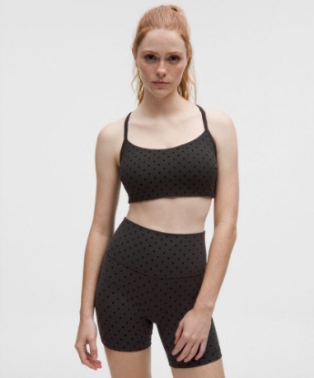 Flow Y Bra Light Support, C/D Cup Evolve *Flocked - Polka Flock Black