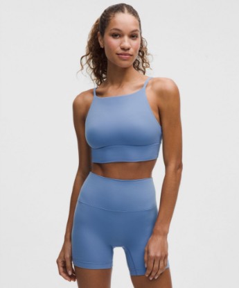 Prep Blue lululemon Focuser High-Neck Bra Light Support, A/B Cup