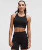 Black lululemon LightLift Sports Bra Medium Support, B/C Cup
