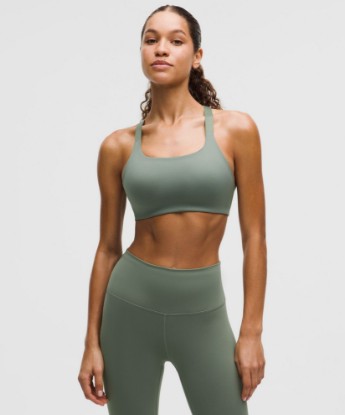 Willow Leaf Ultralu Square-Neck Workout Bra Medium Support, B/C Cup