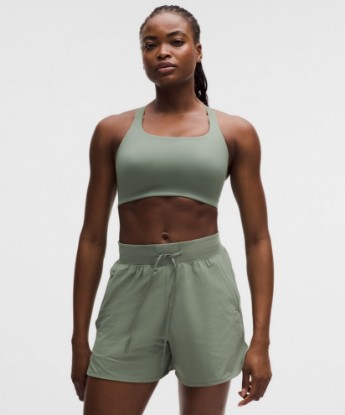 Willow Leaf Ultralu Square-Neck Workout Bra Medium Support, D/DD Cup