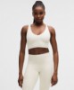 Light Ivory lululemon Focuser V-Neck Bra Light Support, C/D Cup