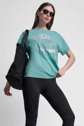 DKNY 1989 LOGO RHINESTUD TEE VIEW 1 | Tees & Tanks