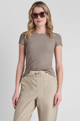 HUDSON RIB TEE WITH TONAL LOGO VIEW 1 | Tees & Tanks