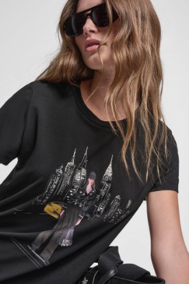 STUDDED MOTO CONVERSATIONAL TEE VIEW 1 | Tees & Tanks