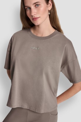 METALLIC LOGO TEE VIEW 1 | Tees & Tanks