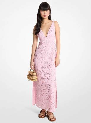 Corded Floral Lace Maxi Dress in LT BOUQUET | Michael Kors