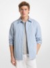 Striped Cotton Poplin Shirt Jacket in CHAMBRAY | Michael Kors