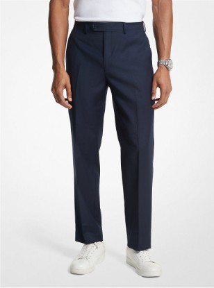 Modern-Fit Wool Blend Suit Pants in NAVY | Michael Kors