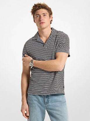 Picture of Johnny Striped Jacquard Polo Shirt