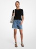 Boyfriend Denim Shorts in DUSK BLUE WASH | Michael Kors