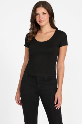 Picture of Eco Lena Ribbed Top - Black
