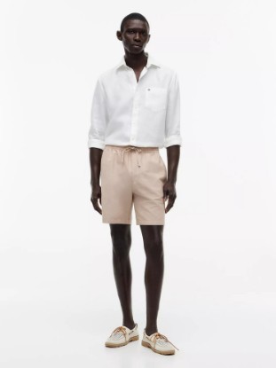 Picture of Regular Fit 7" Cotton-Linen Blend Short
