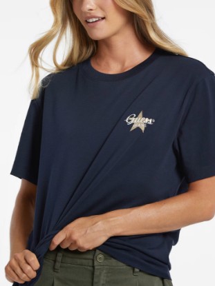 Picture of Oversized Star Logo Tee daring ocean