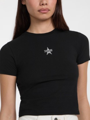 Picture of Crewneck Star Crop Tee - Black