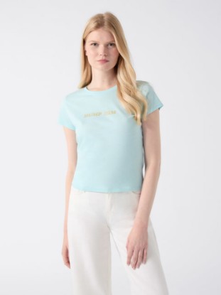 Picture of Modal-blend t-shirt celeste blue multi