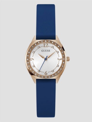 Picture of Rose Gold Tone and Blue Analog Watch