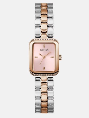Picture of Two-Tone Rectangle Analog Watch