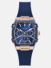 Picture of Rose Gold-Tone and Blue Silicone Multifunction Watch