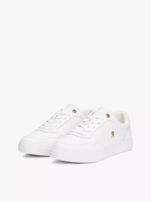 Picture of Metallic Accent Leather Court Sneaker
