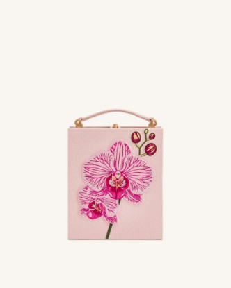 Picture of Taya Orchid Motif Book Shape Clutch Bag - Pink