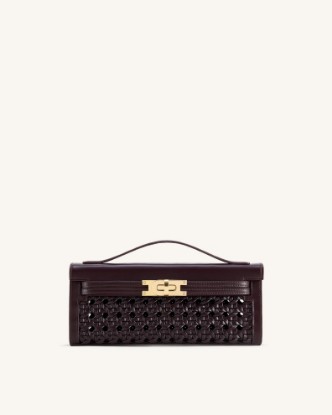 Picture of Bria Structured Top Handle Bag - Dark Red