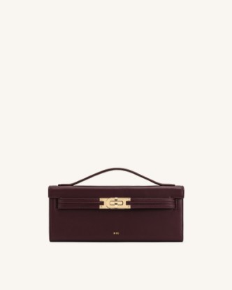 Picture of Bria Structured Top Handle Bag - Deep Burgundy